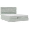 VidaXL Cadre de lit ottoman et matelas gris clair 180x200cm velours