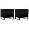 vidaXL Tables basses 2 pcs noir 50x46x50 cm bois d'ing&eacute;nierie