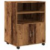 vidaXL Armoire &agrave; roulettes vieux bois 60x48x81 cm bois d'ing&eacute;nierie