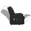 vidaXL Fauteuil de massage Noir Tissu