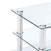 vidaXL Meuble TV transparent 120x40x40 cm verre tremp&eacute;