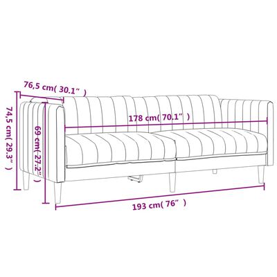 vidaXL Ensemble de canapés 2 pcs noir tissu