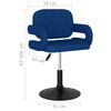 vidaXL Tabouret de bar Bleu Tissu