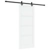 vidaXL Porte coulissante ORKDAL 83 x 202 cm Bois de pin massif Blanc