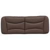vidaXL Coussin de t&ecirc;te de lit Hvar marron 120 cm similicuir