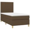 vidaXL Sommier &agrave; lattes de lit et matelas et LED Marron fonc&eacute; 80x200cm