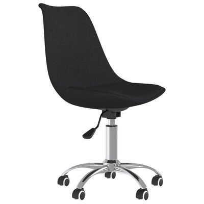 vidaXL Chaises pivotantes à manger lot de 2 Noir Tissu