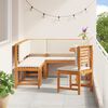 vidaXL Ensemble bistro de jardin 6 pcs Marron Bois d'Acacia Massif