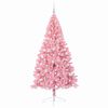 vidaXL Sapin de No&euml;l artificiel pr&eacute;-&eacute;clair&eacute; Rose 210 cm PVC