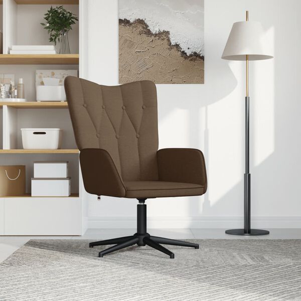 vidaXL Chaise de relaxation Marron Tissu