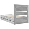 vidaXL Cadre de lit Gris Sonoma 100 x 200 cm Bois Ing&eacute;nierie