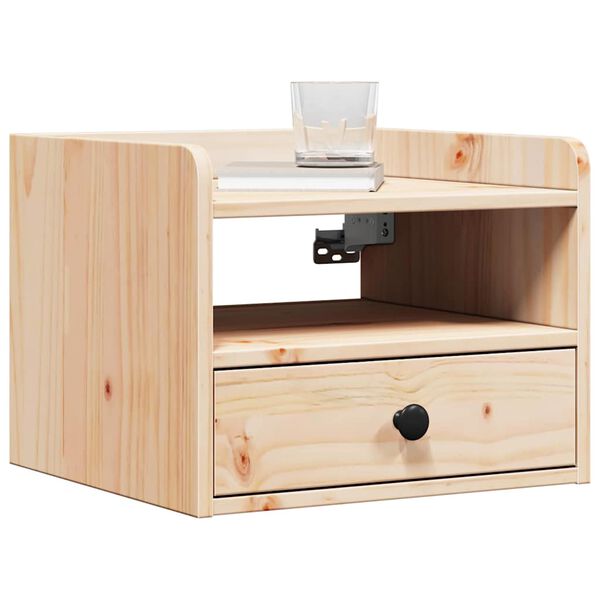 vidaXL Table de chevet avec tiroir 2 pcs Marron 38 x 36 x 29,5 cm