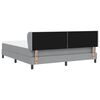 vidaXL Lit &agrave; ressorts avec matelas Gris clair 180 x 200 cm tissu