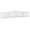 vidaXL Paniers &agrave; gabions arqu&eacute;s 5 pcs 400x50x60/80 cm Fer galvanis&eacute;