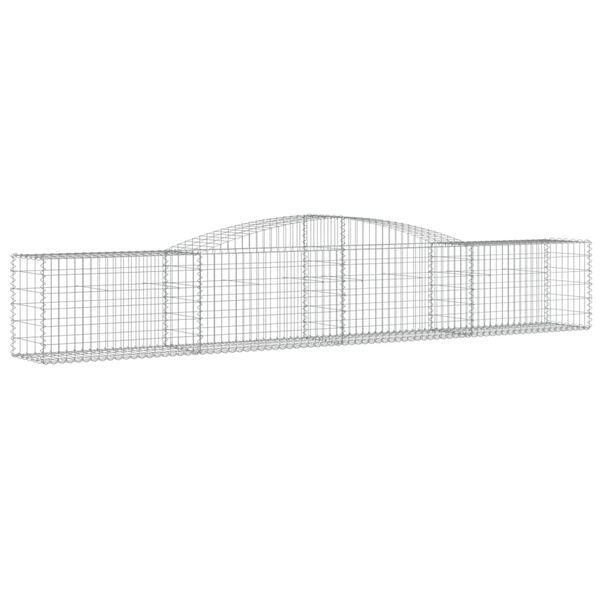 vidaXL Paniers &agrave; gabions arqu&eacute;s 5 pcs 400x50x60/80 cm Fer galvanis&eacute;