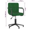 vidaXL Chaises pivotantes &agrave; manger lot de 4 vert fonc&eacute; velours