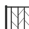 vidaXL T&ecirc;te de lit m&eacute;tal noir 140 cm