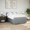 vidaXL Sommier &agrave; lattes de lit avec matelas Gris clair 140x200cm Tissu