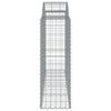 vidaXL Paniers &agrave; gabions arqu&eacute;s 18 pcs 200x50x120/140 cm Fer galvanis&eacute;