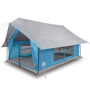 vidaXL Tente de camping 5 personnes bleu imperm&eacute;able