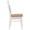 vidaXL Chaise de salle &agrave; manger 2 pcs Blanc et Naturel