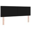 vidaXL T&ecirc;te de lit avec t&ecirc;te de lit Noir 144 cm Velours