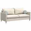 vidaXL Coussins de si&egrave;ge 2 pcs Gris clair &Oslash; 40 x 13 cm Velours