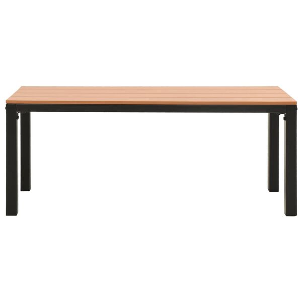 vidaXL Banc de jardin 110 cm acier et WPC marron et noir