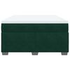 vidaXL Sommier &agrave; lattes de lit et matelas Vert fonc&eacute; 140x190cm Velours