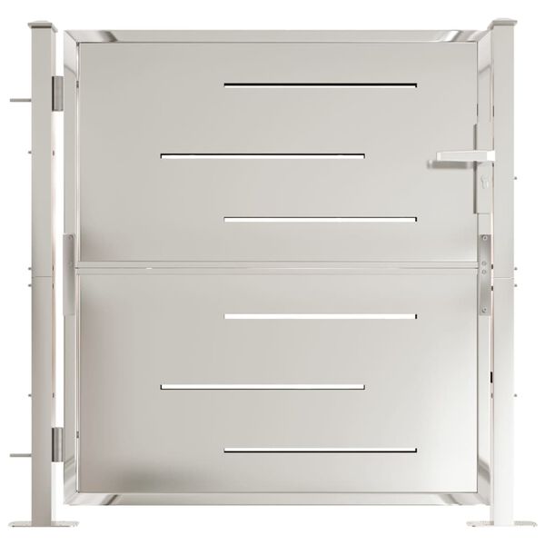 vidaXL Portail de jardin 100 x 100 cm en acier inoxydable