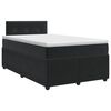 vidaXL Lit boxspring avec matelas Noir 120 x 190 cm Velours