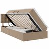 vidaXL Lit avec rangement et LED avec matelas Cappuccino 90 x 200 cm