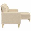 vidaXL Canap&eacute; &agrave; 3 places avec repose-pieds Cr&egrave;me 210 cm Tissu