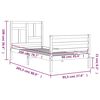 vidaXL Cadre de lit sans matelas blanc 90x200 cm bois massif