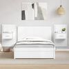 vidaXL T&ecirc;te de lit avec armoires blanc 120 cm bois d'ing&eacute;nierie
