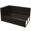 vidaXL Salon de jardin 8 pcs avec coussins r&eacute;sine tress&eacute;e marron