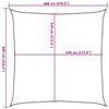 vidaXL Voile d'ombrage 160 g/m&sup2; Rouge 6x6 m PEHD