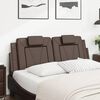 vidaXL Coussin de t&ecirc;te de lit Viana marron 140 cm similicuir