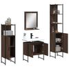 vidaXL Ensemble d'armoires de salle de bain 4 pcs ch&ecirc;ne marron