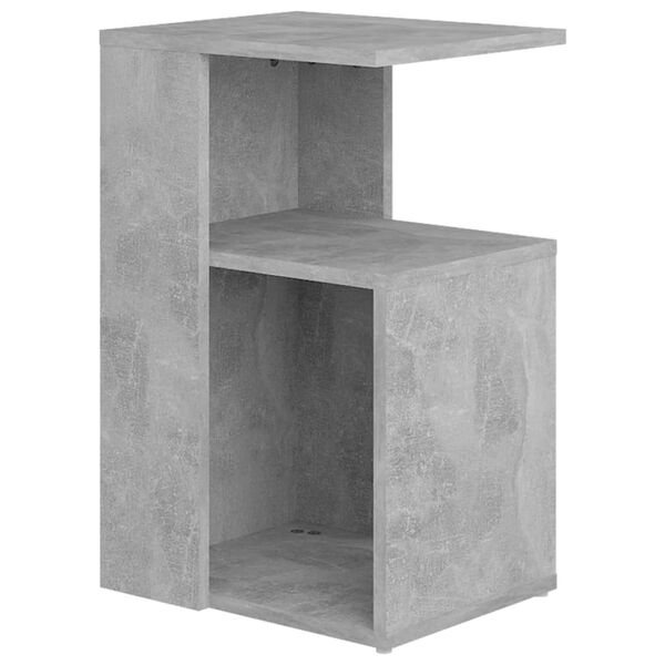 vidaXL Table d'appoint Gris béton 36x30x56 cm Bois d’ingénierie