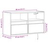 vidaXL Meuble TV mural avec lumi&egrave;res LED ch&ecirc;ne marron 80x31x45 cm