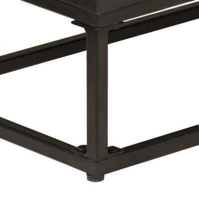 vidaXL Buffet noir 55x30x76 cm bois massif de manguier et fer