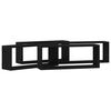 vidaXL &Eacute;tag&egrave;res Murales avec &eacute;tag&egrave;re 4 pcs Ch&ecirc;ne noir 60 x 15 x 23 cm