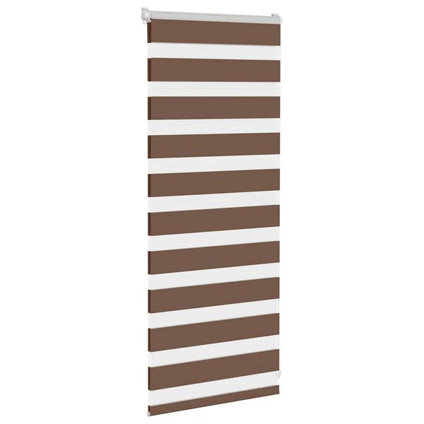 vidaXL Store z&egrave;bre marron 55x100 cm largeur du tissu 50,9 cm polyester