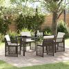 vidaXL Ensemble de salle &agrave; manger pour jardin 5 pcs Marron polyrotin