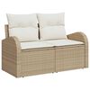 vidaXL Ensemble de canap&eacute; de jardin 11 pcs Beige Poly rotin