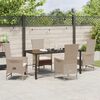 vidaXL Ensemble de salle &agrave; manger pour jardin 5 pcs Beige polyrotin