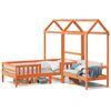 vidaXL Ensemble de lit et de banc avec toit sans matelas 80x200 cm