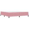 vidaXL Lit &agrave; ressorts avec matelas Rose 200 x 200 cm tissu