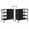 vidaXL Chariot de cuisine Chêne noir 87.5 x 39 x 84.5 cm